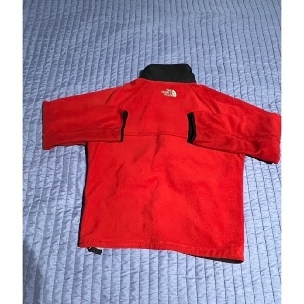 The North Face Youth Red Full Zip Fleece Jacket Mock Neck Size Medium M/M - Picture 8 of 12